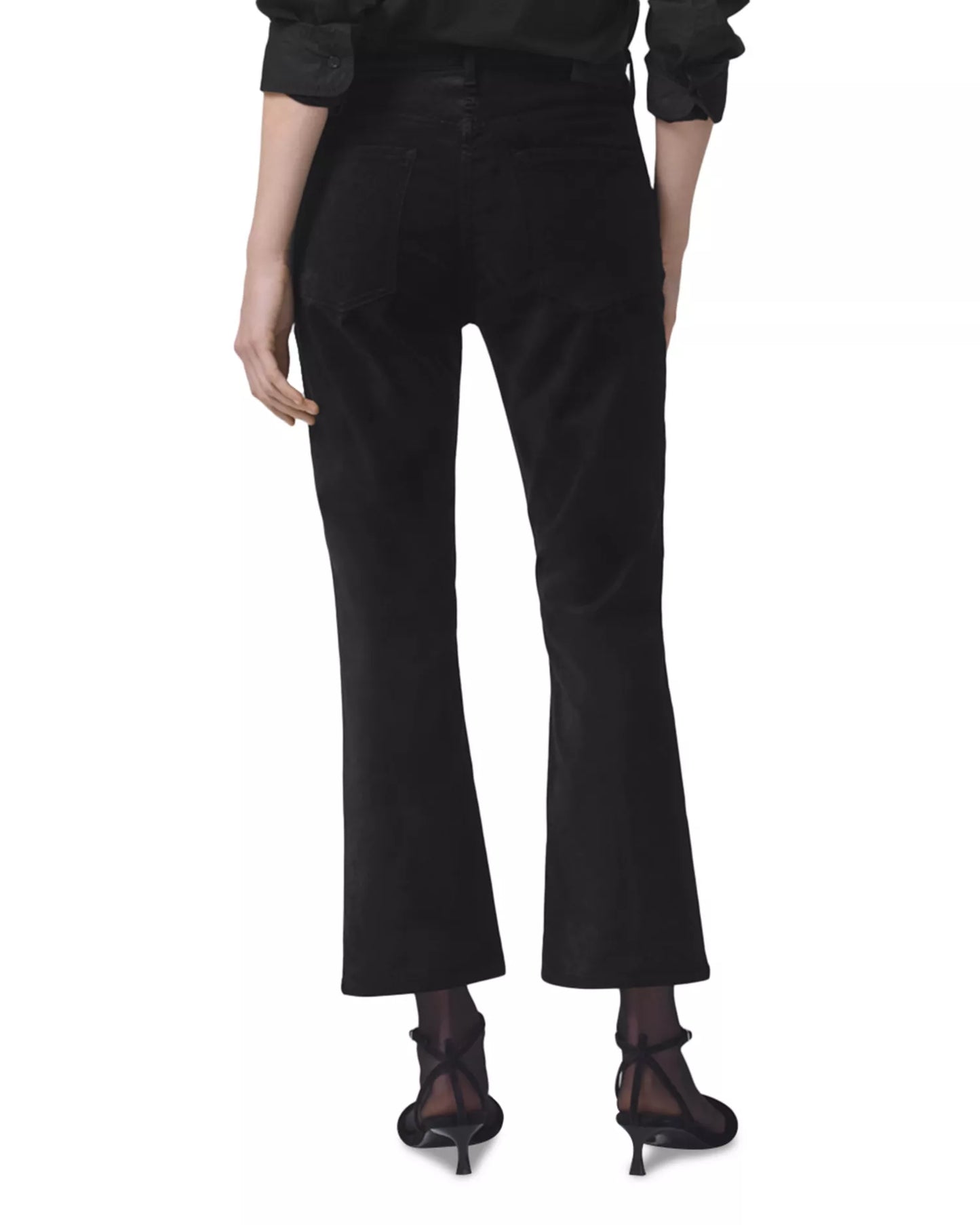 Citizens of Humanity Isola High Rise Cropped Bootcut Jeans - Black