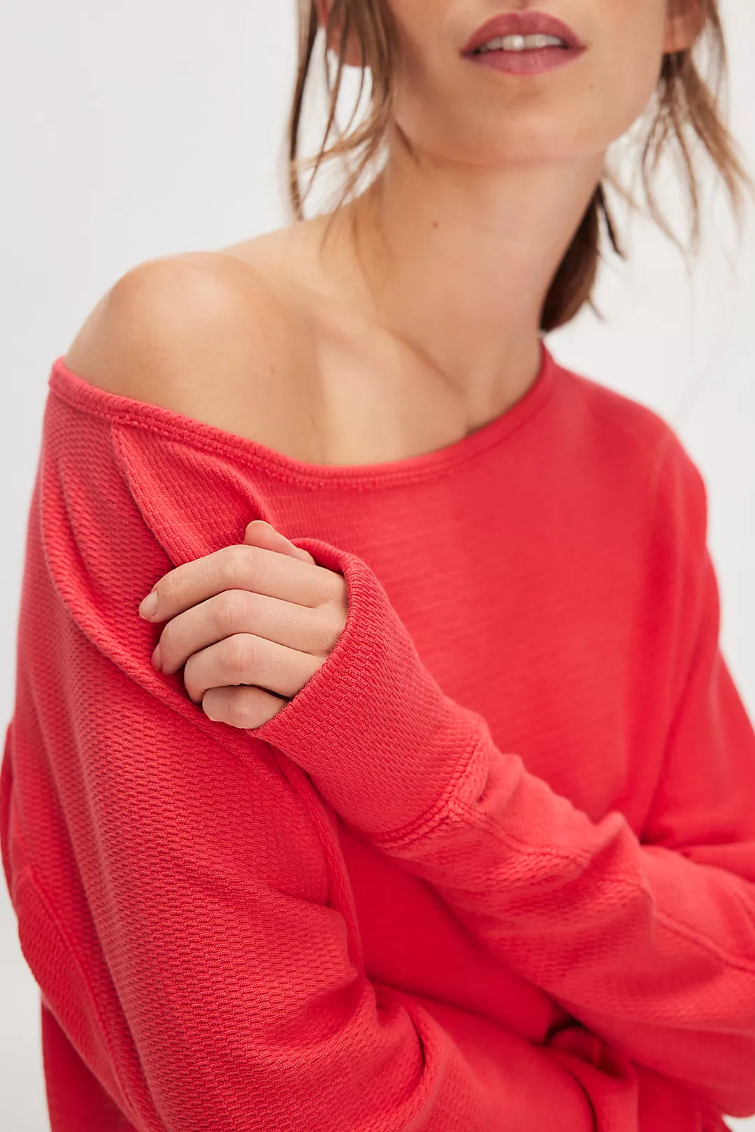 Free People Jess Long Sleeve - Salsa