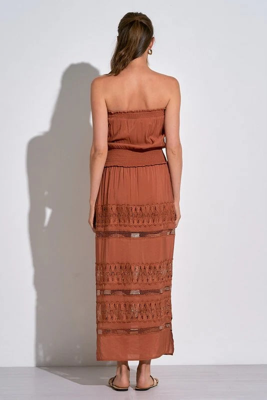 Elan Athena Strapless Maxi Dress
