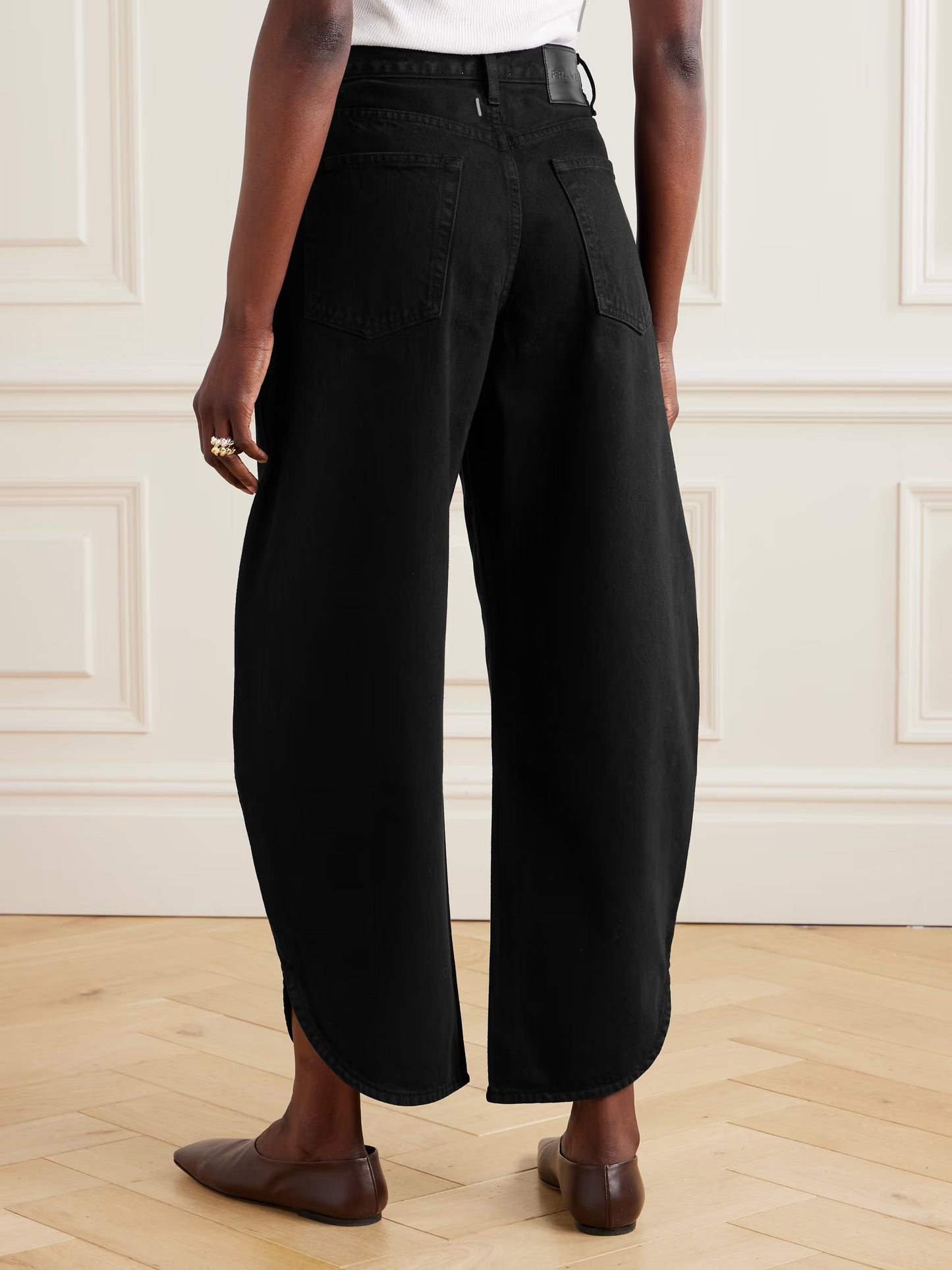 Frame The Boomerang High-Rise Wide-Leg Womens Jeans