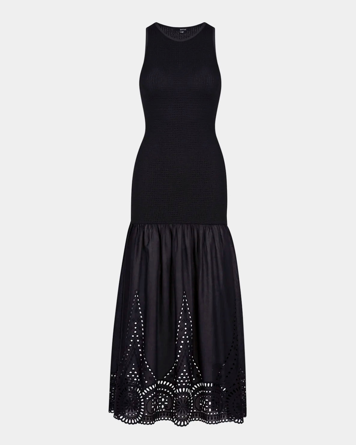 Smythe Racerback Tiered Dress - Black