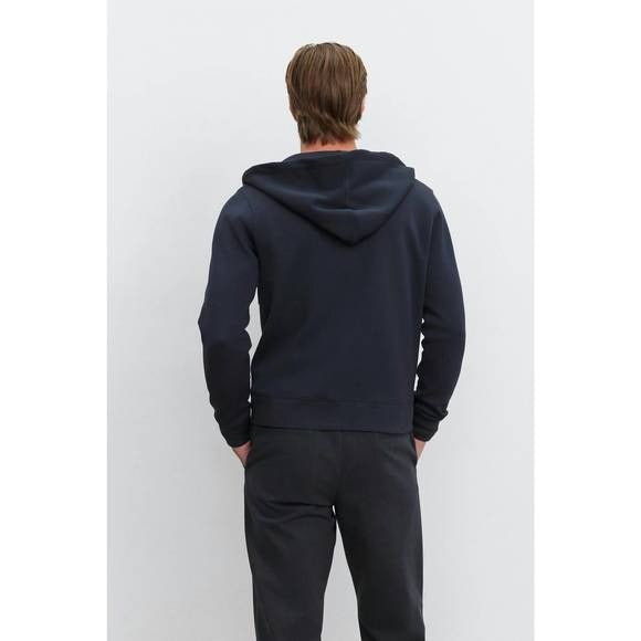 New Velvet by Graham & Spencer Laird Long Sleeve Zip Hoodie in Navy