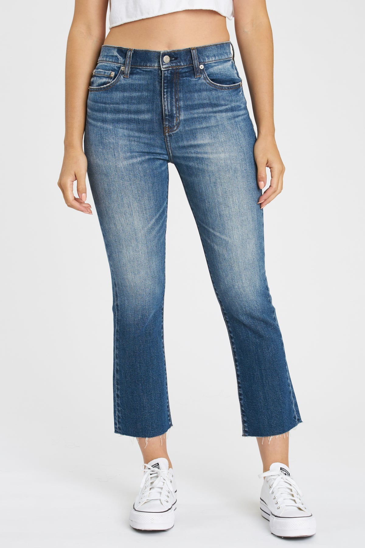 Daze Shy Girl in Snooze High Rise Crop Flare Women's Jeans