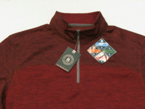 G.H. Bass & Co. Mens Moroccan Brown Thermal 1/4 Zip Jacket Shirt