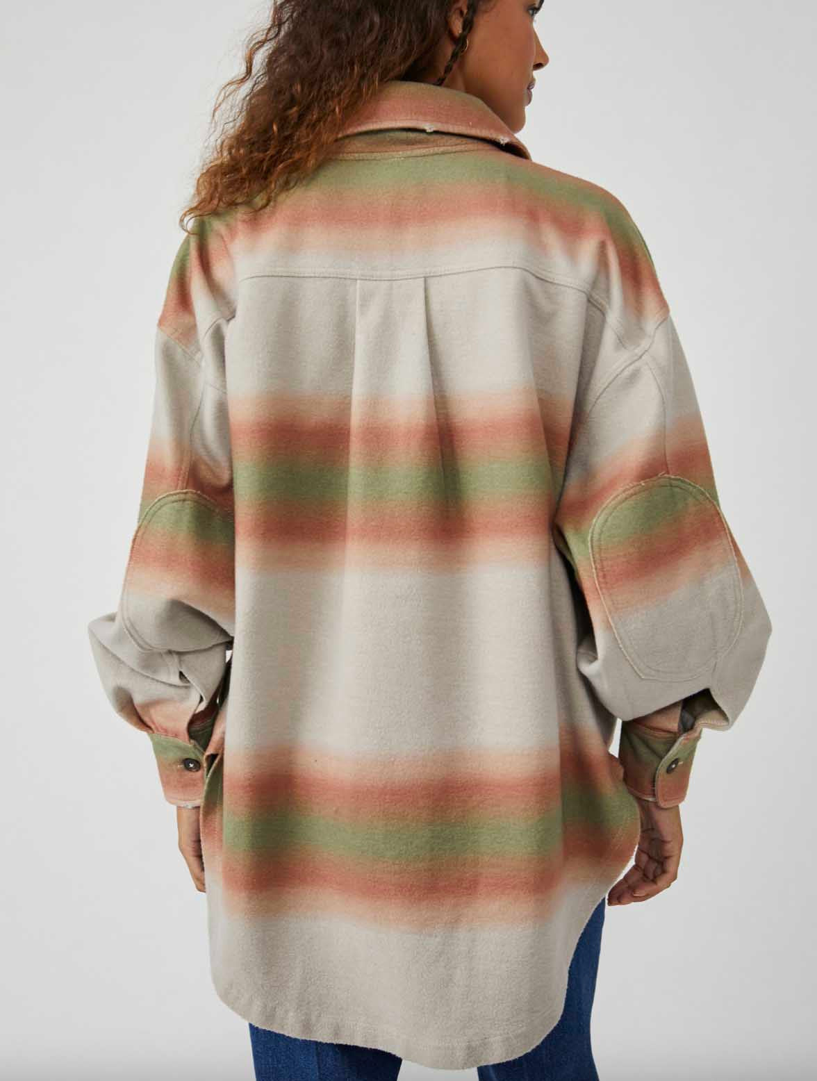 Free People Printed Ruby Jacket in Marzipan Combo