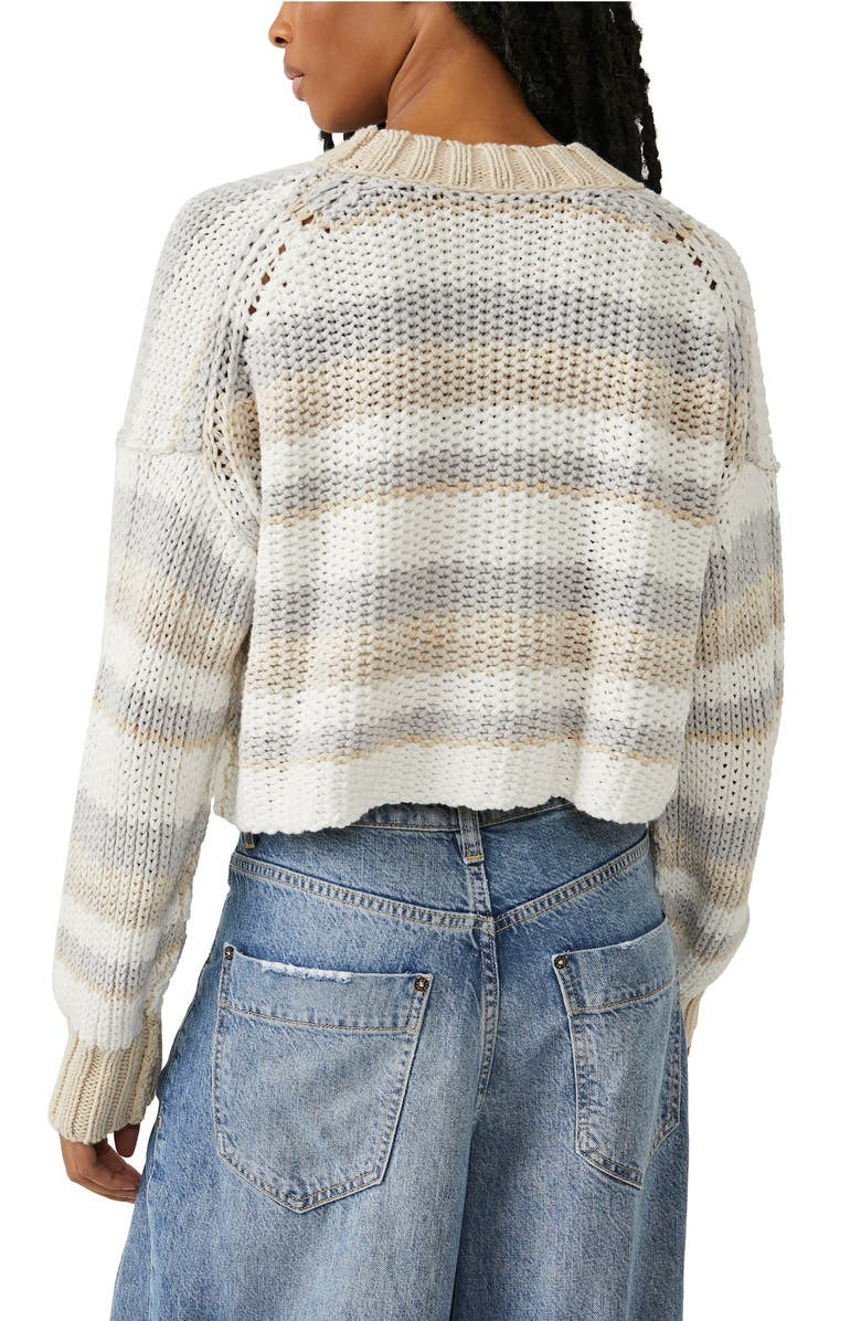 Free People Devon Stripe Crop Sweater