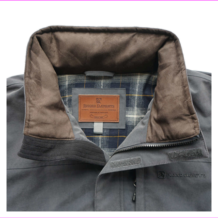 Rugged Elements Men's Fleece Lined Hooded Trek Jacket