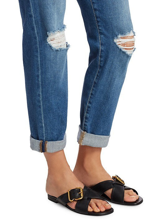Joe's Jeans the Niki Boyfriend Ripped Raw Hem Single Cuff Jeans