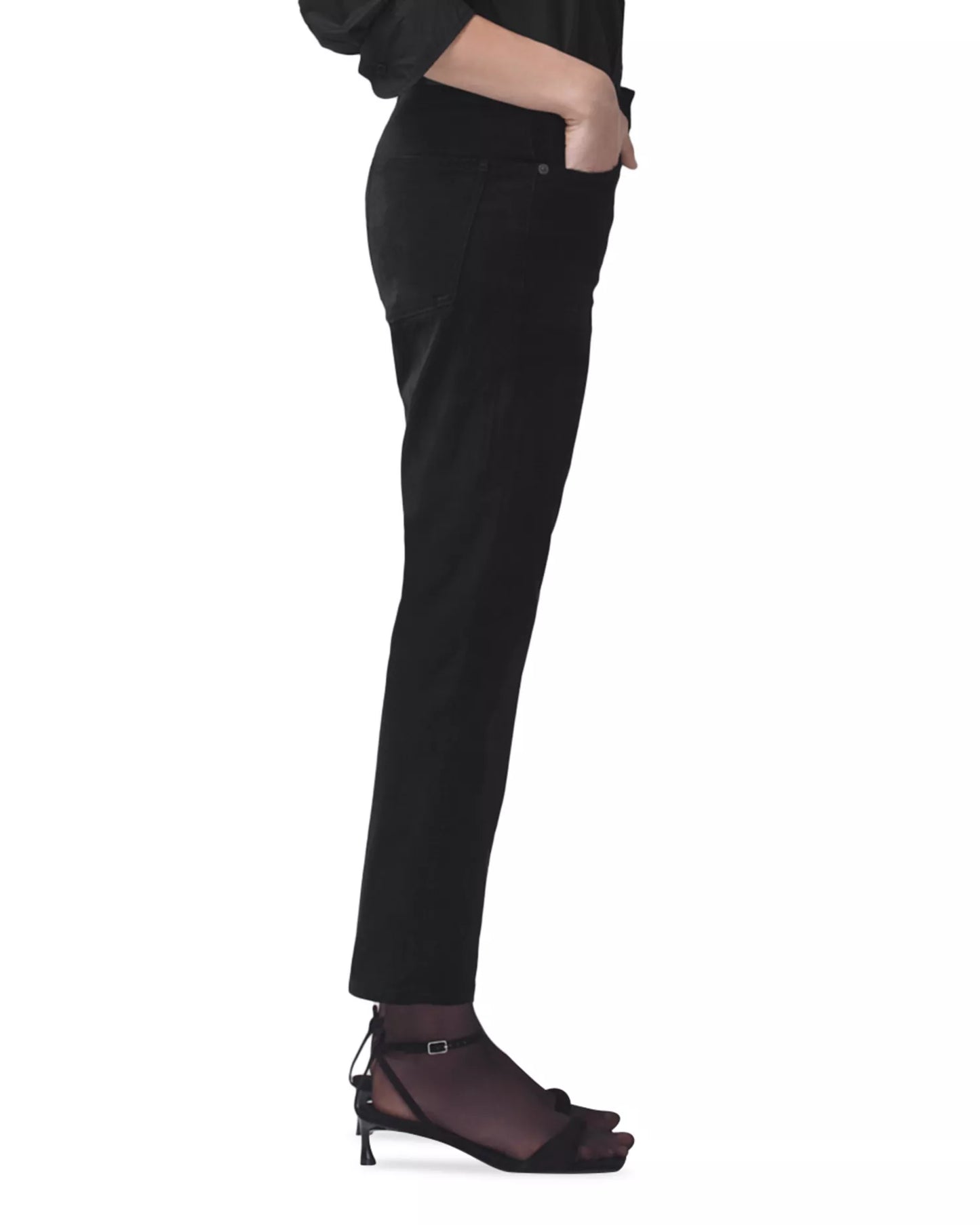 Citizens of Humanity Isola High Rise Cropped Bootcut Jeans - Black