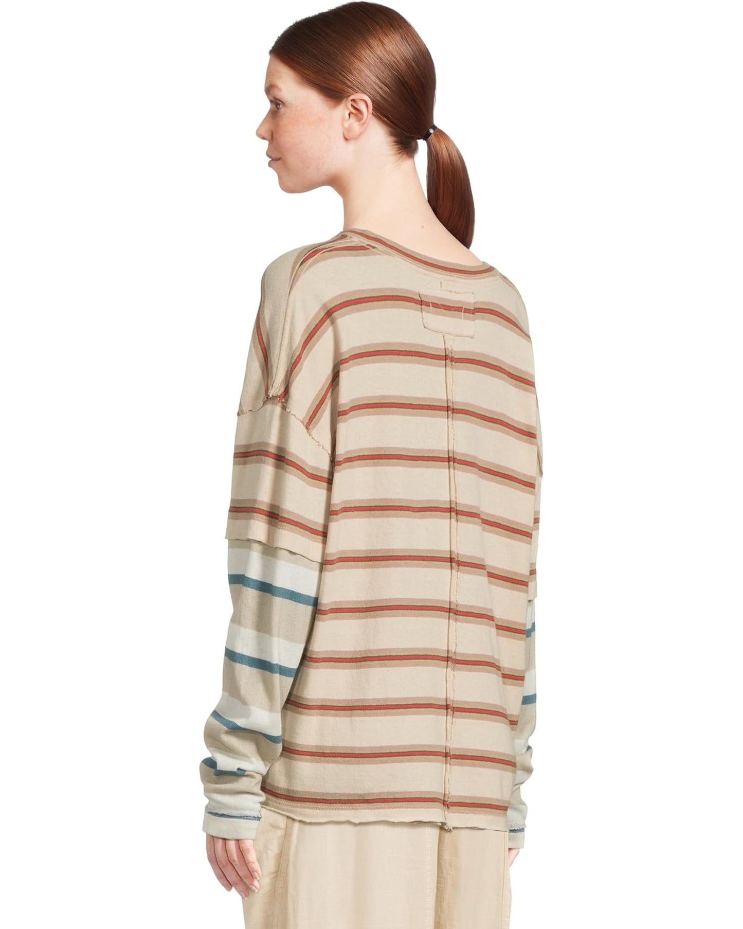 Free People Nina Stripe Long Sleeve - Neutral Combo