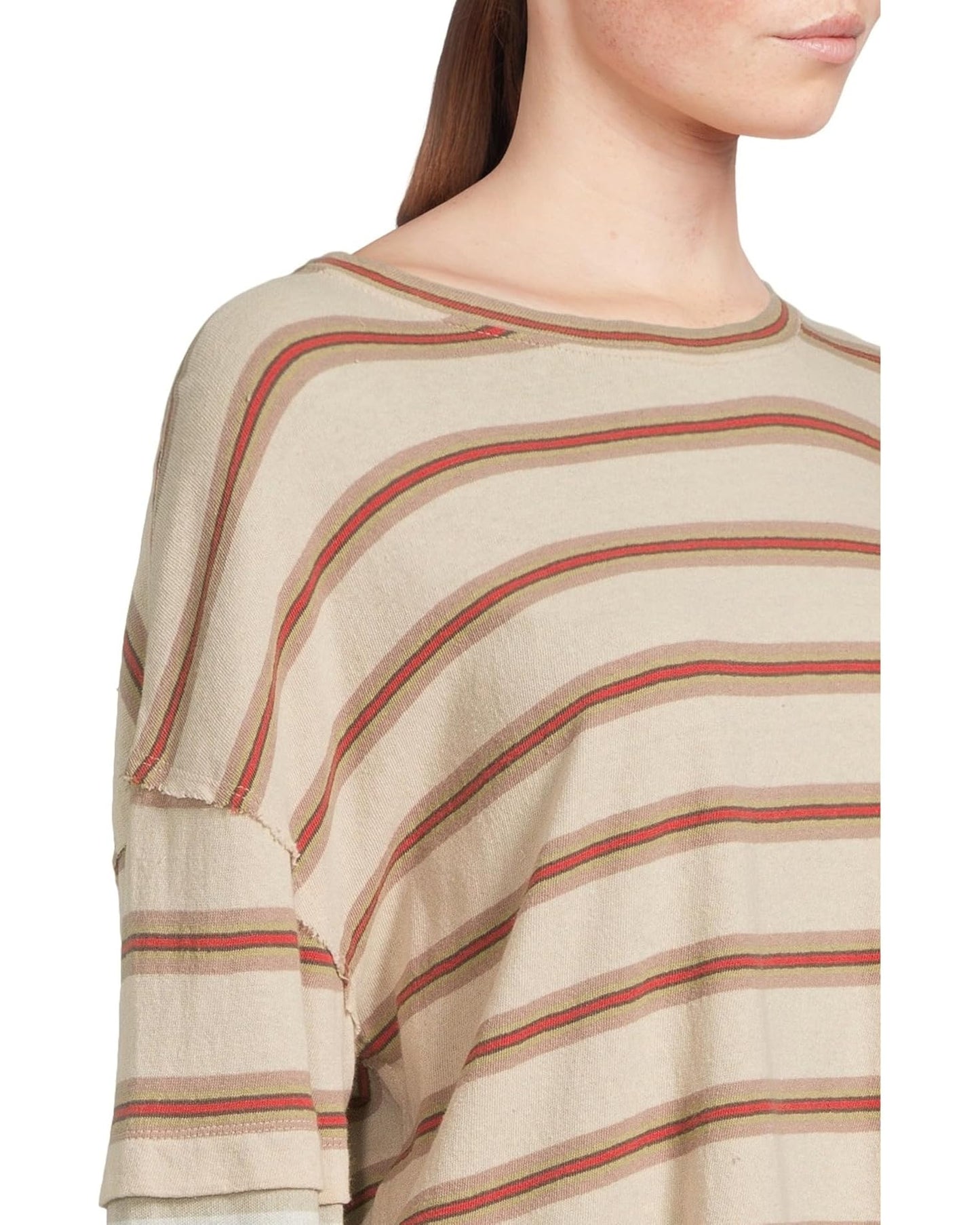 Free People Nina Stripe Long Sleeve - Neutral Combo