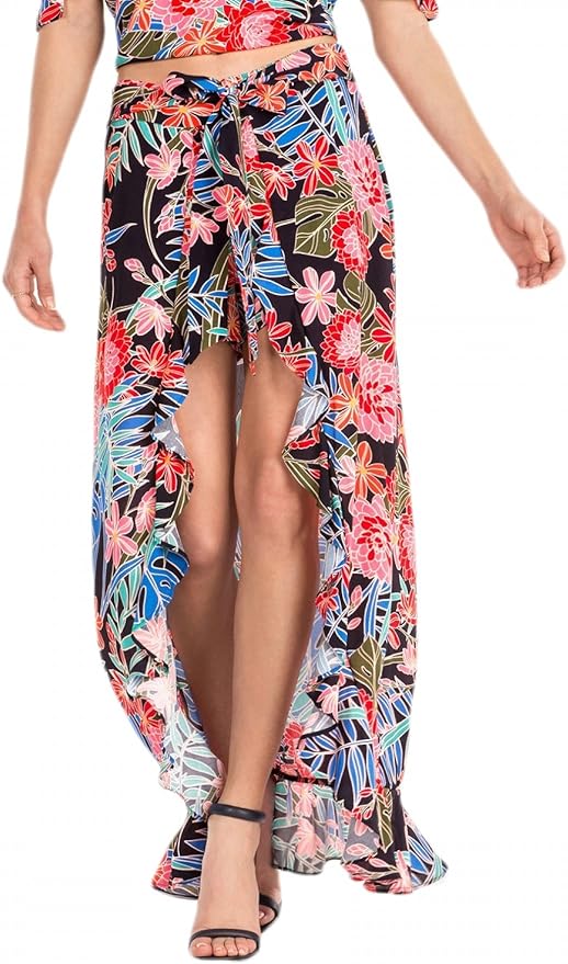 Miss Me MMP0012S Navy Floral Print Skort