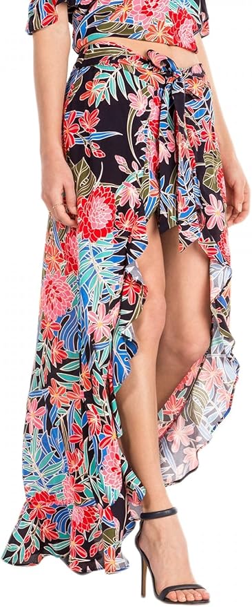 Miss Me MMP0012S Navy Floral Print Skort