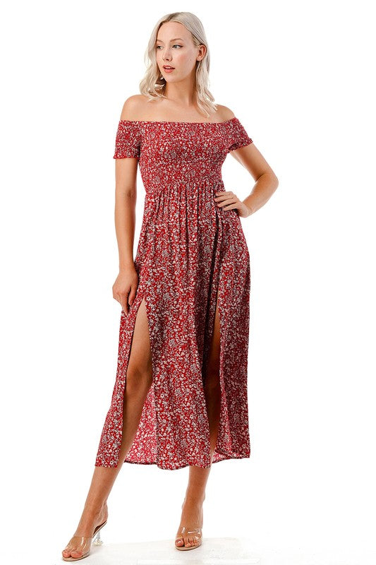 Color 5 Floral Printed Women's Sun Dress