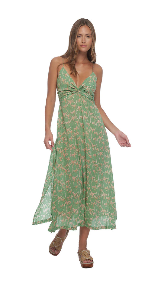 Khush Lorena Midi Dress - Palm Peppermint