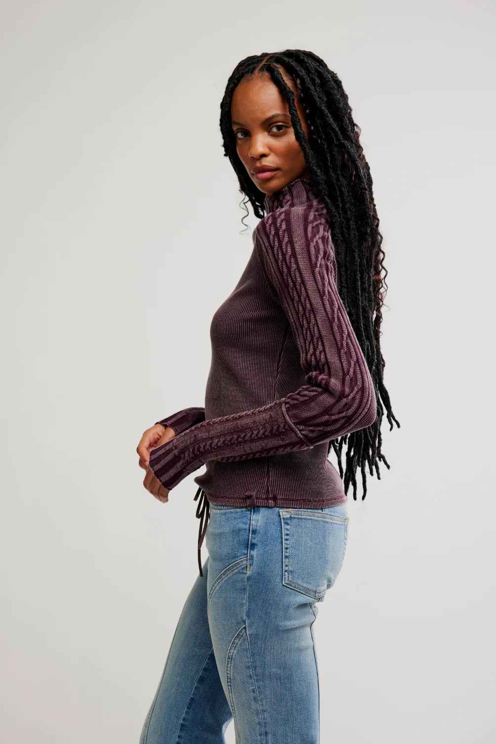 Free People Women's Breezy Swit Top Vintage Grape