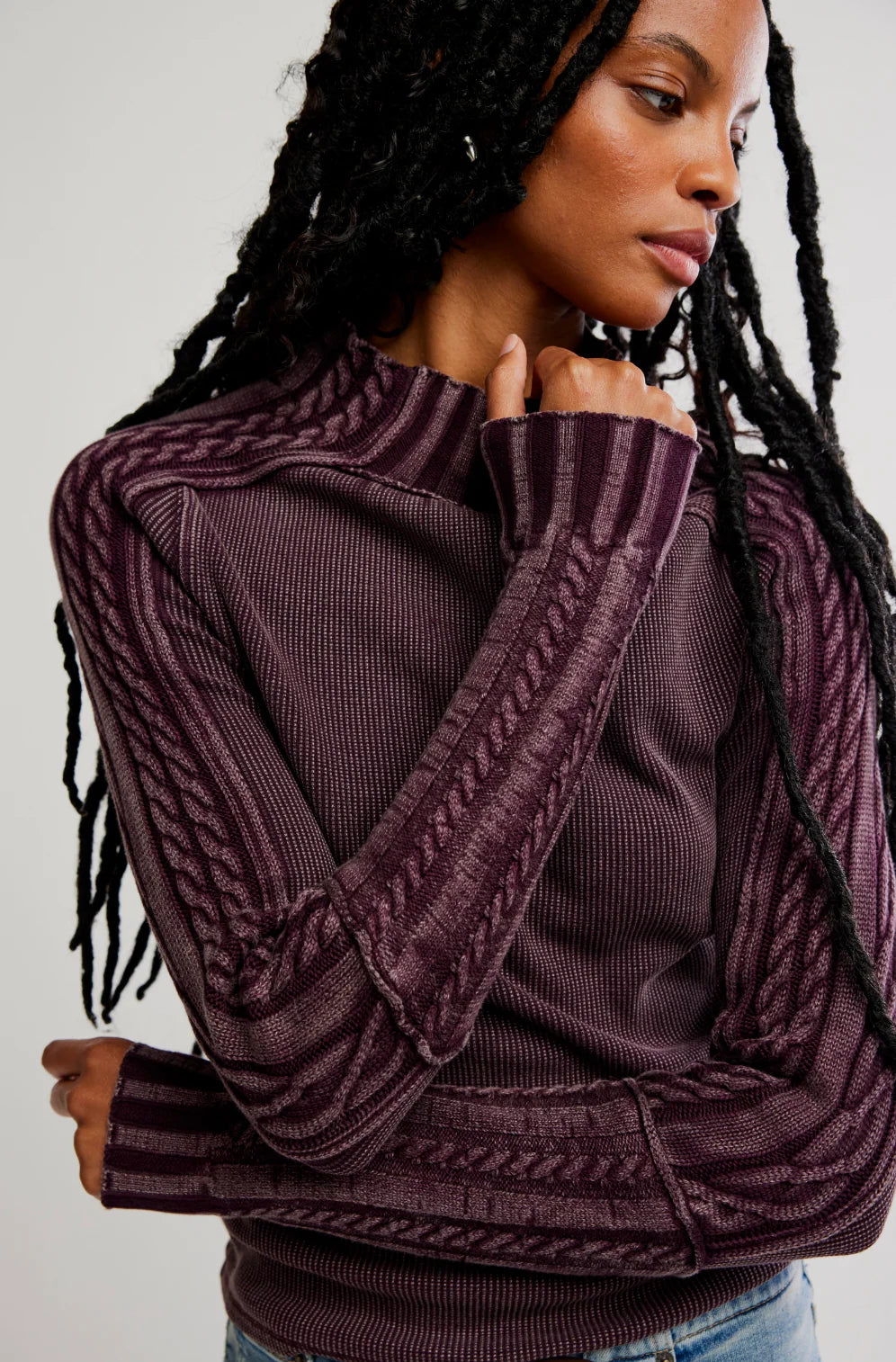 Free People Women's Breezy Swit Top Vintage Grape