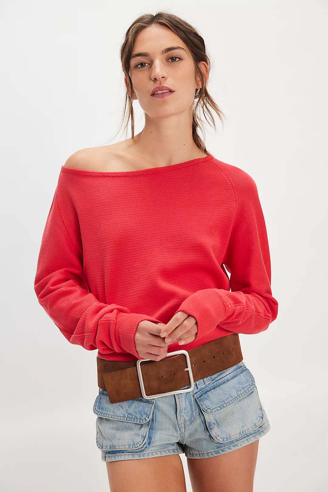 Free People Jess Long Sleeve - Salsa