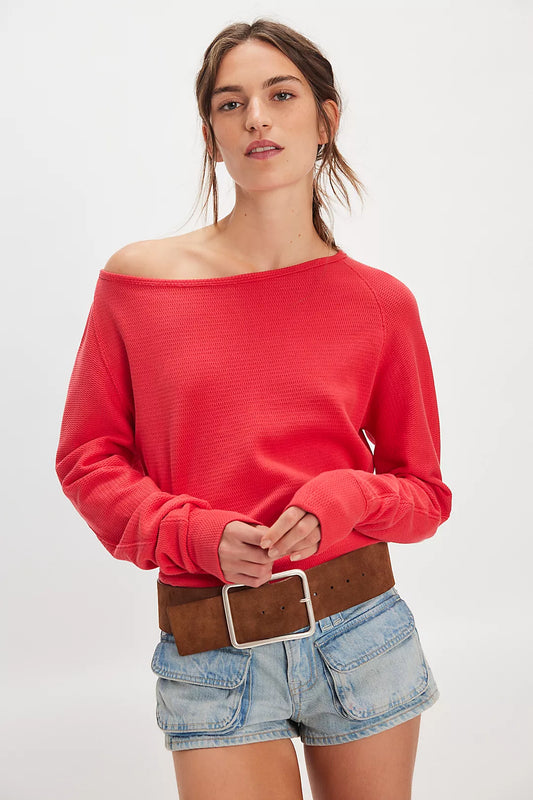 Free People Jess Long Sleeve - Salsa