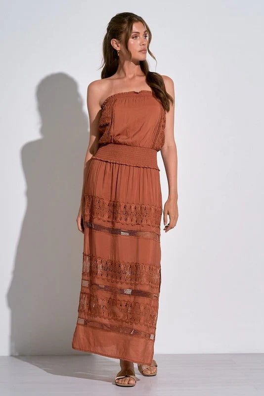 Elan Athena Strapless Maxi Dress
