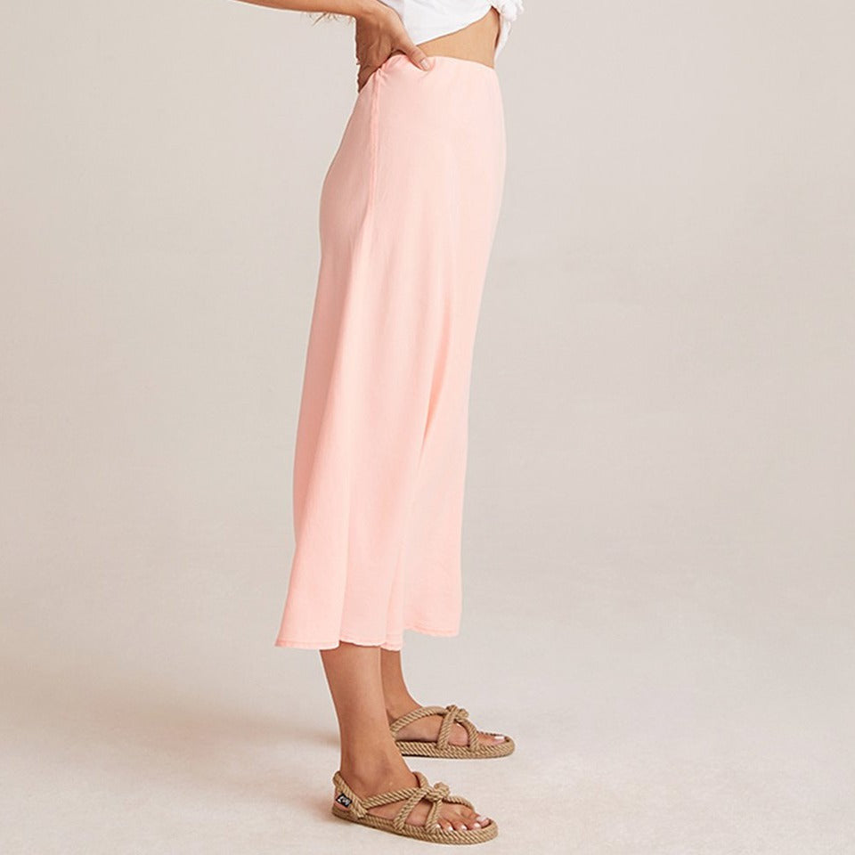 Bella Dahl Bias Women's Midi Skirt in Coral