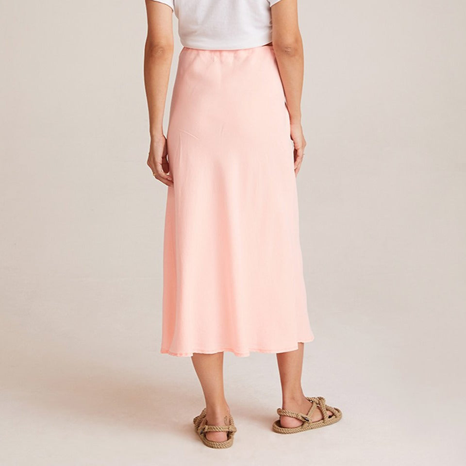 Bella Dahl Bias Women's Midi Skirt in Coral