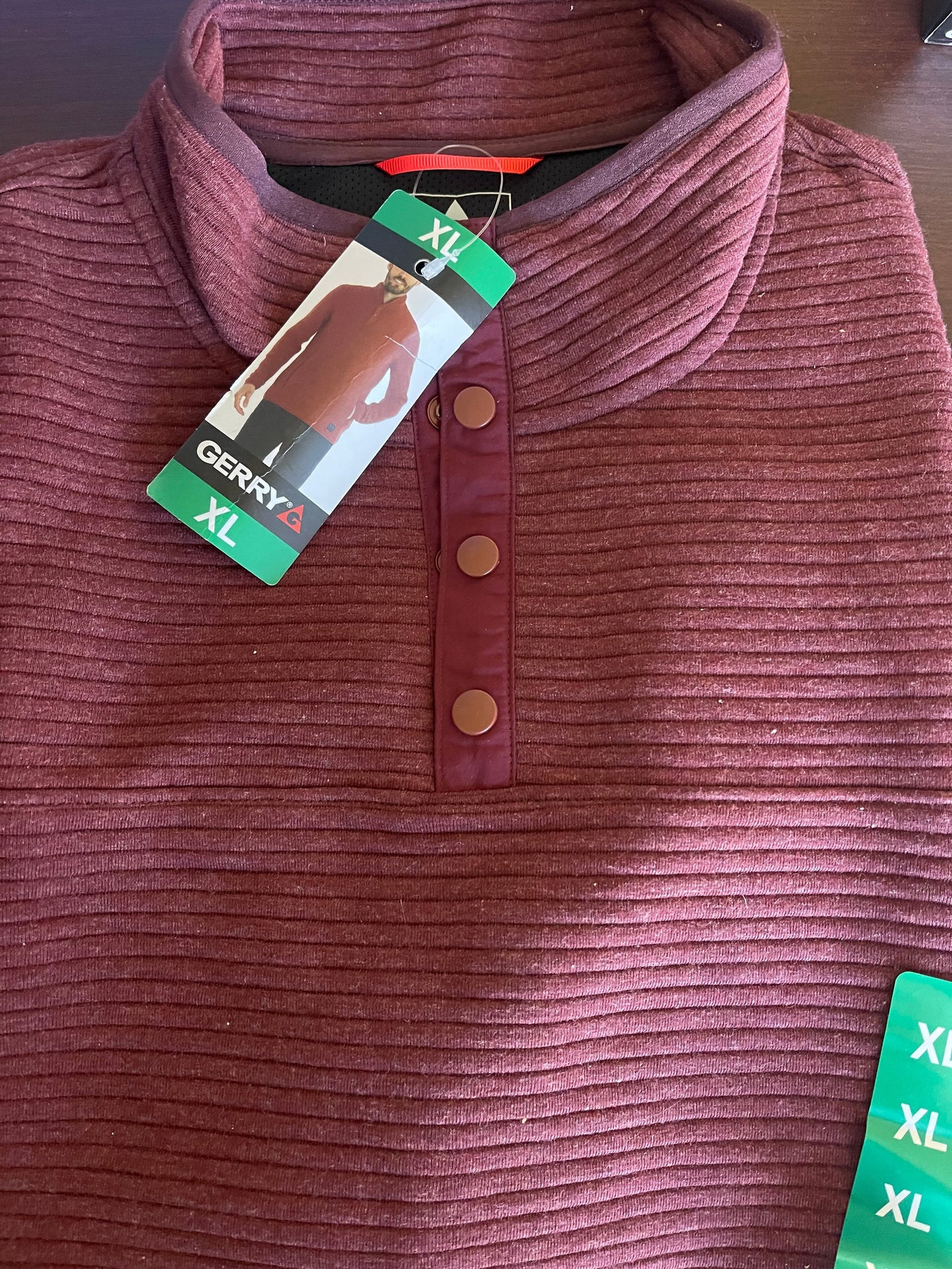 Gerry Men's Ottoman Four Snap Placket Pullover