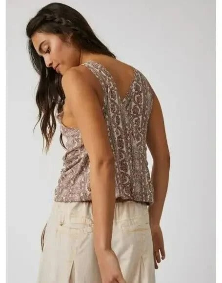 Free People Your Twisted Tee in Tea Combo