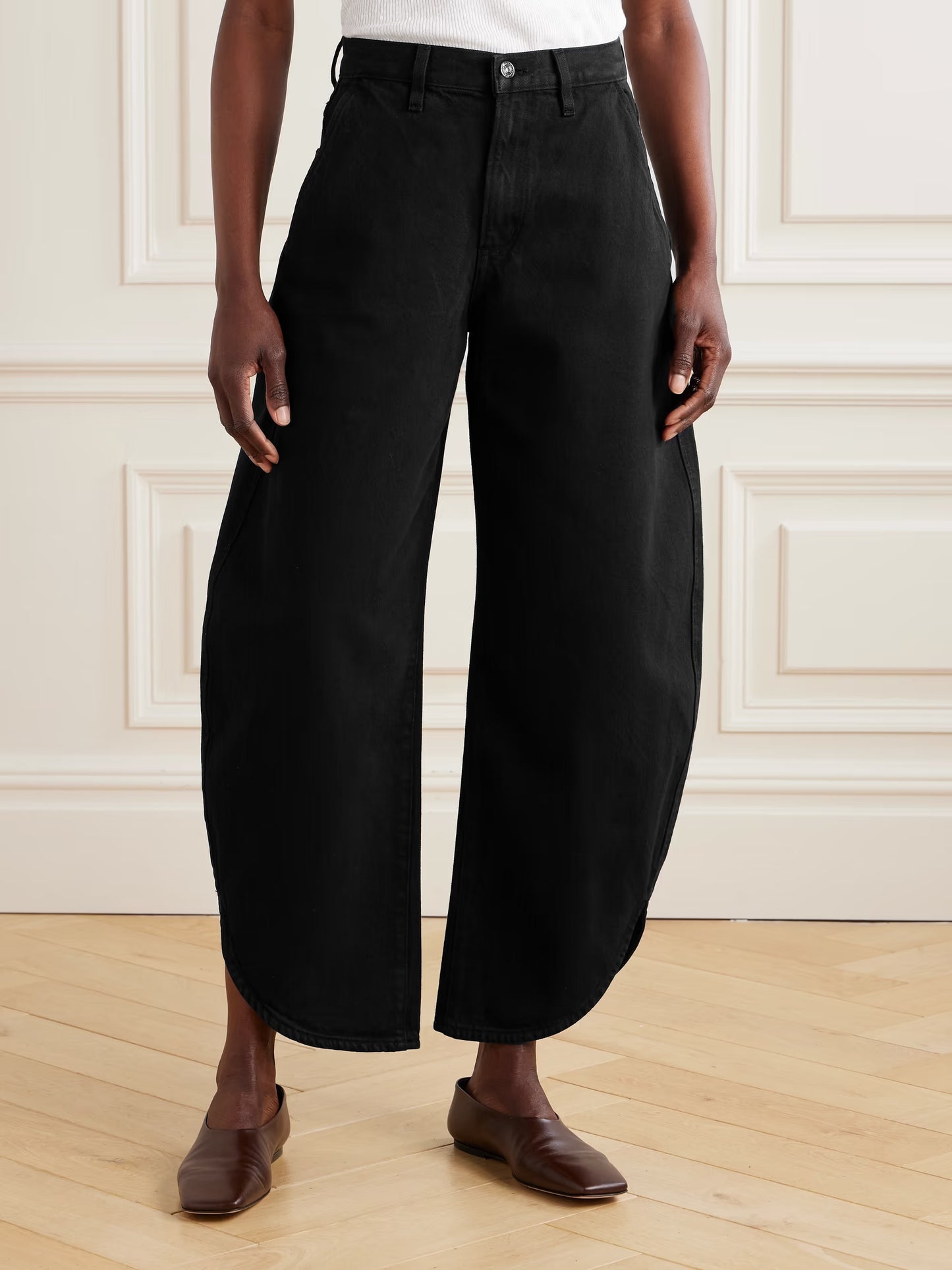 Frame The Boomerang High-Rise Wide-Leg Womens Jeans