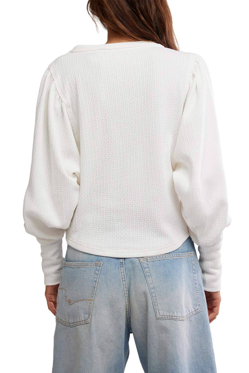 Free People Quinn Knit Thermal in Clean Ivory