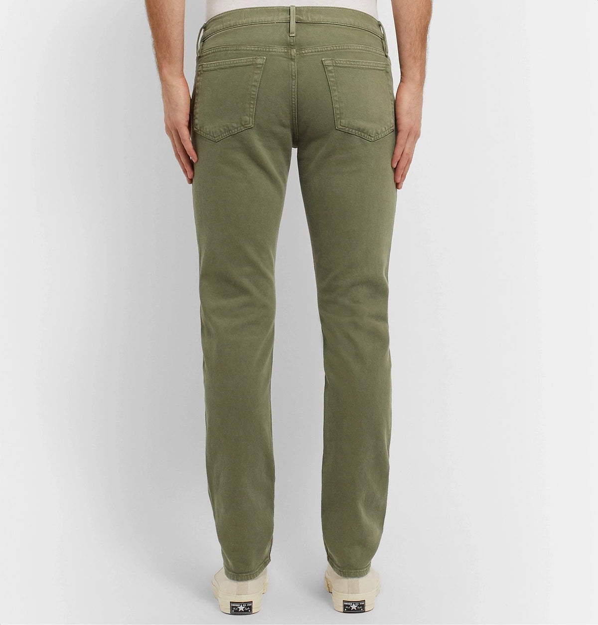 Frame L'Homme Slim-Fit Stretch-Denim Jeans - Garage Military Green
