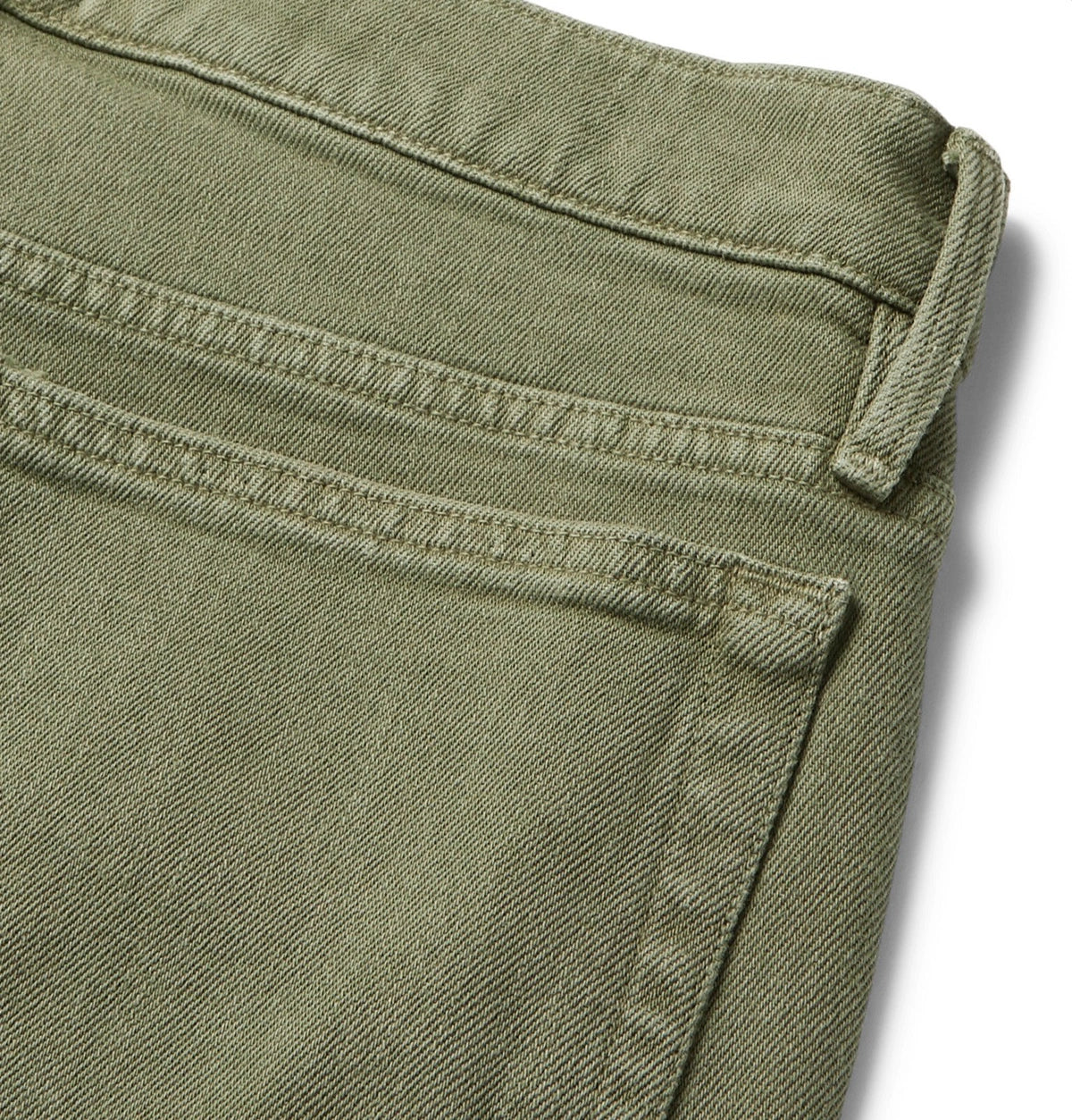 Frame L'Homme Slim-Fit Stretch-Denim Jeans - Garage Military Green