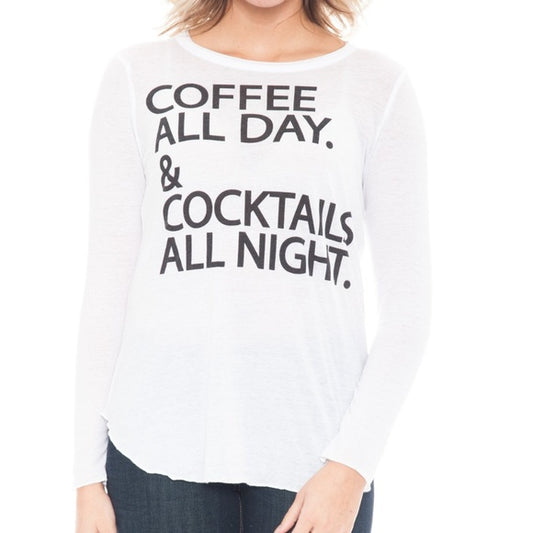 Chaser Coffee & Cocktails Long Sleeve Women's Shirt