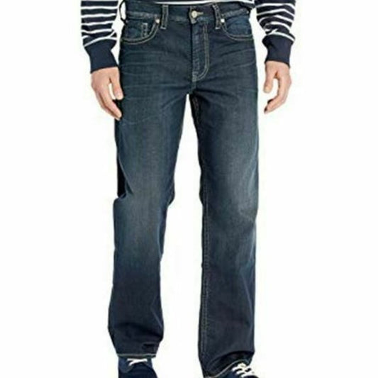 Silver Men's Gordie Medium Wash Relaxed Straight Leg Men's Jeans