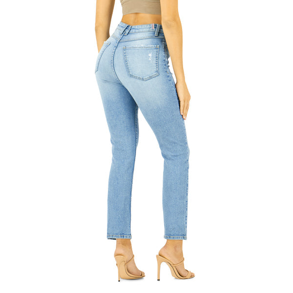 Morrison Denim Friend Mid-High Rise Straight Leg Jean
