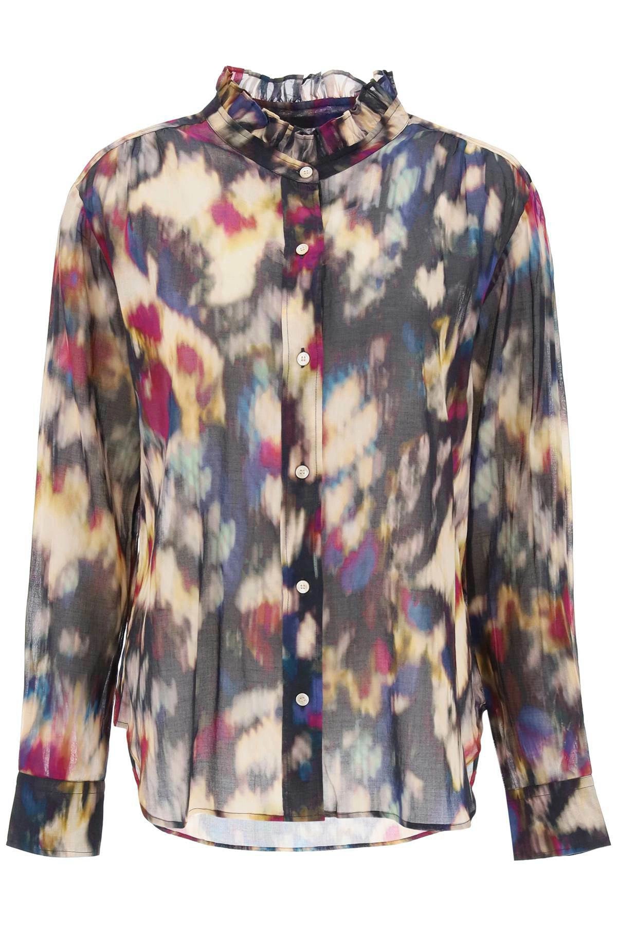 Isabel Marant Etoile Gamble Shirt with Shaded Motif - Multicolor