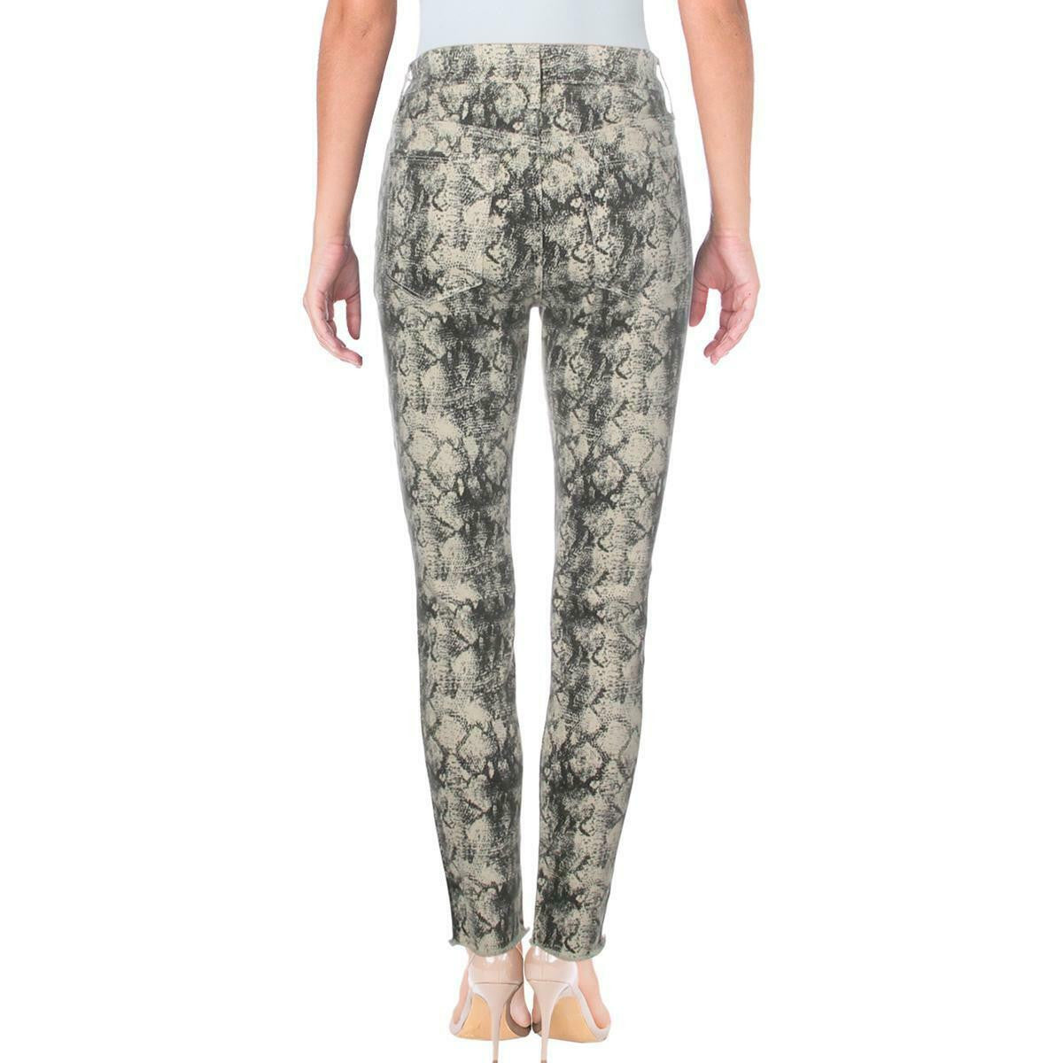 Sam Edelman Women's the Stiletto High Rise Snake Print Skinny Jeans