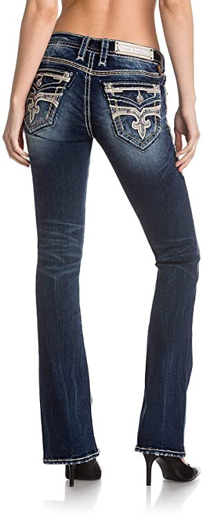 Rock Revival Kiley B204 Bootcut Women's Jeans with Fake Flaps