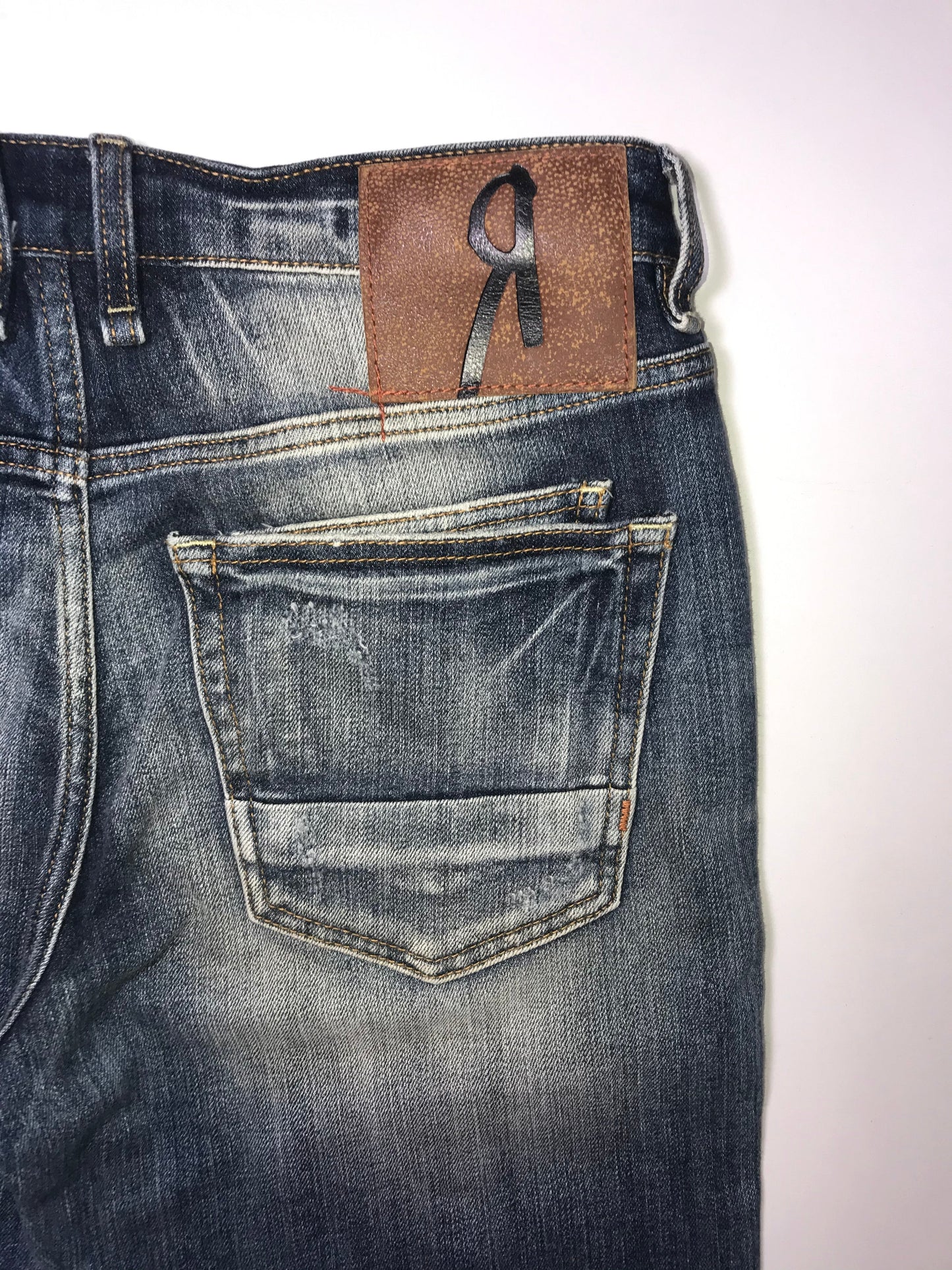Remix by Rock Revival Destroyed Blue Alt Straight Men's Jeans
