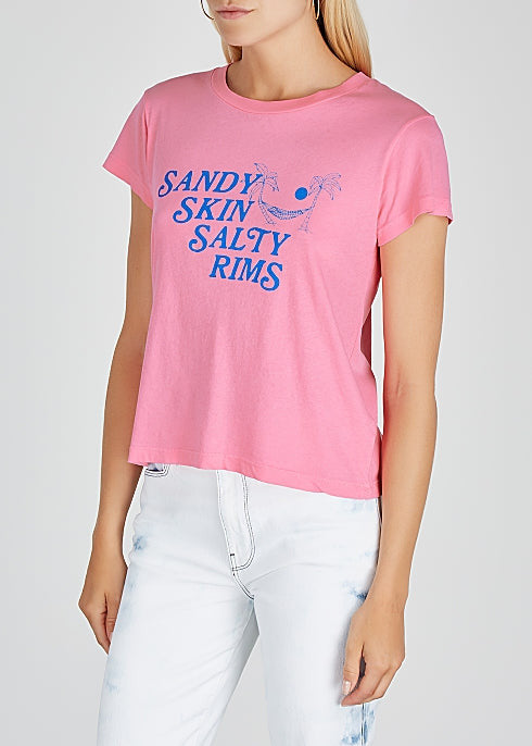 Wildfox Sandy Skin Salty Rims Cotton T-Shirt