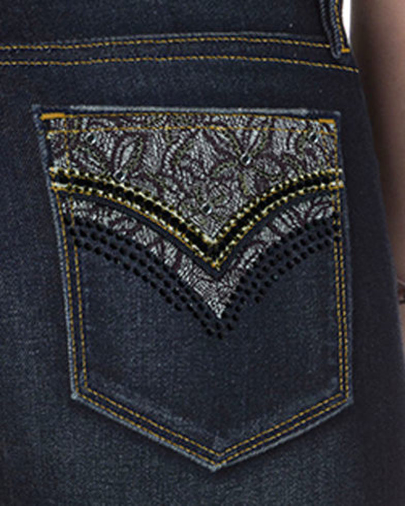 Miss Me Women's Refined Beauty Mid-Rise Boot Cut Jeans - M3024b