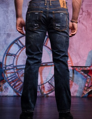 Remix by Rock Revival Destroyed Indigo Men's Jeans