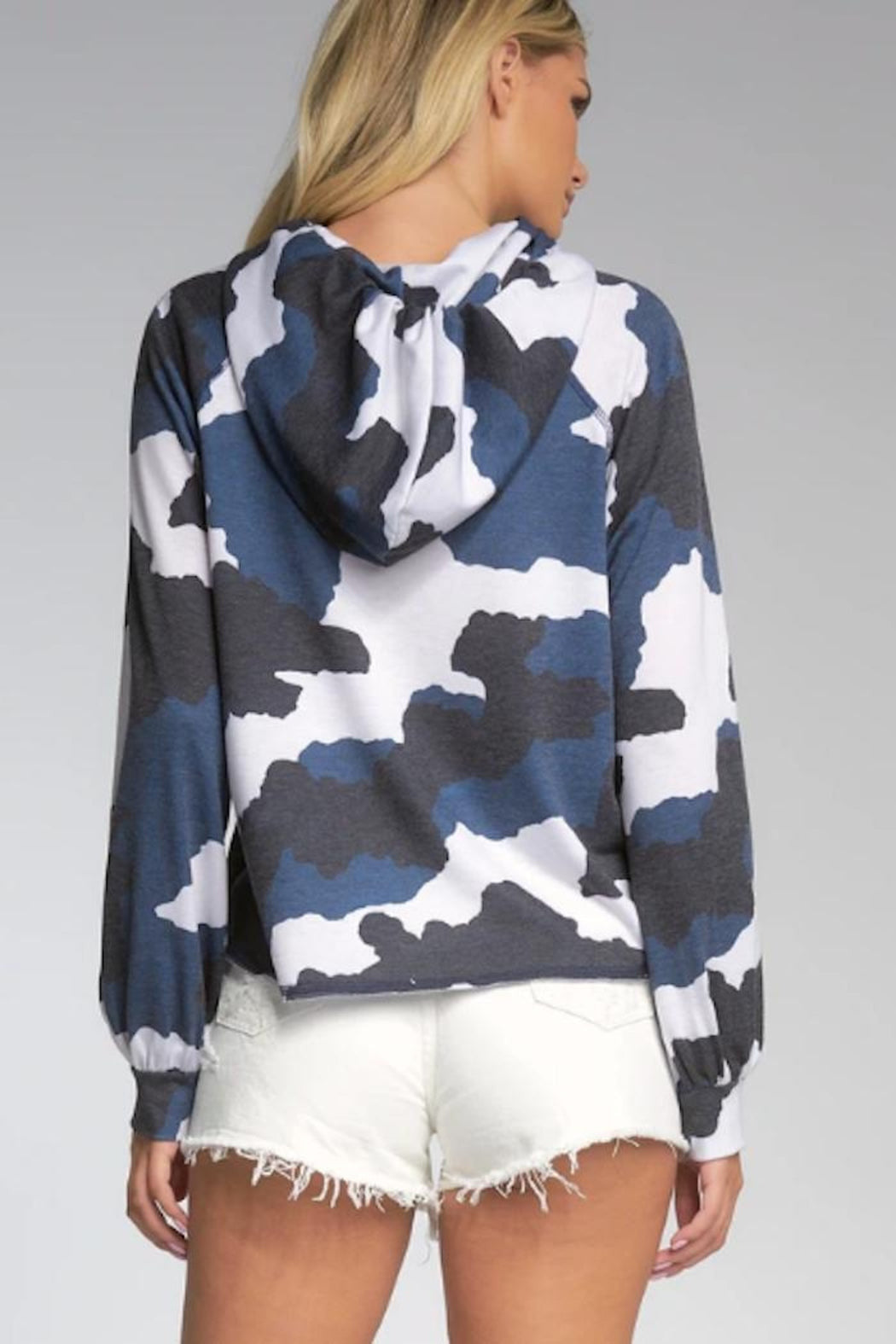 Elan Blue/Camo Yudit Womens Hoodie