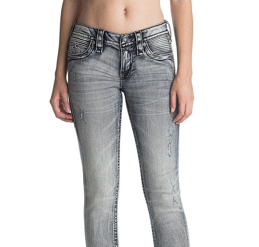Rock Revival Moon AK206 Moto Ankle Skinny Women's Jeans