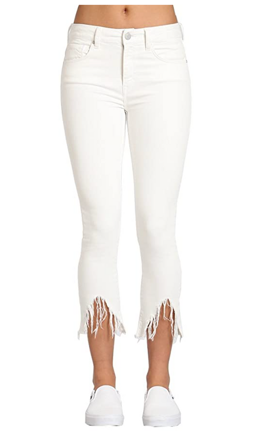 Mavi Jeans Tess Super Skinny in White Fringe Vintage