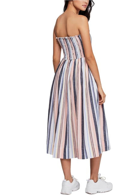 Women's Free People Lilah Strapless MIDI Dress - Blue