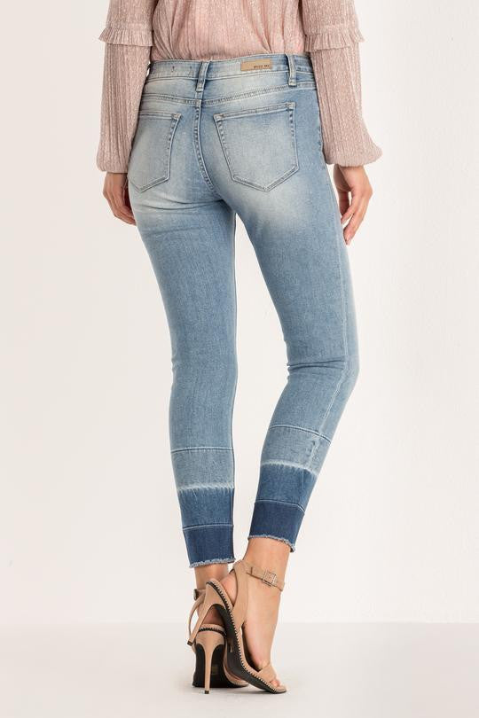 Miss Me Cut and Paste Mid-Rise Ankle Skinny Jeans