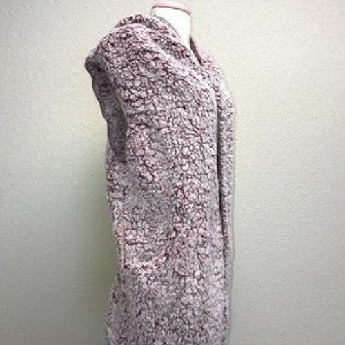 Love Tree Faux Fur Sleeveless Hoodie Vest