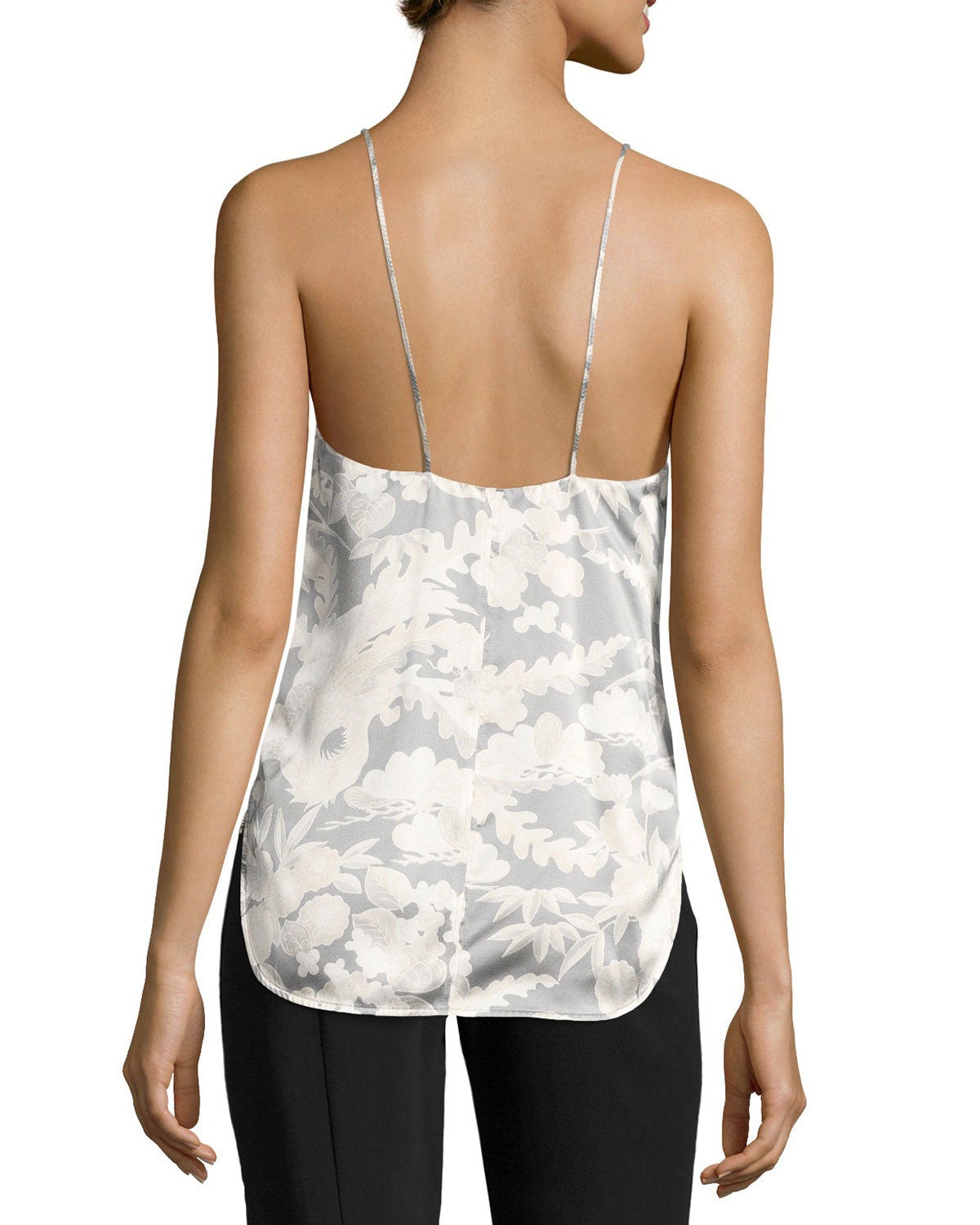 Elizabeth and James Carlo P. Button-down Silk Camisole Tank - White In Powder