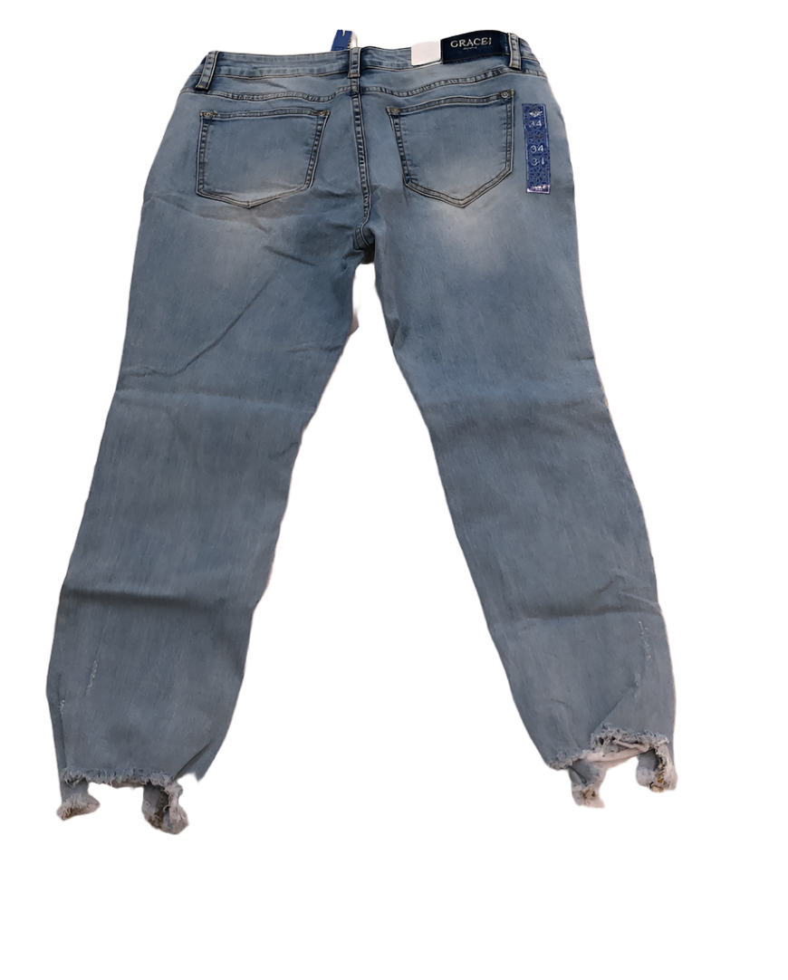 Grace in LA Easy Fit Light Wash